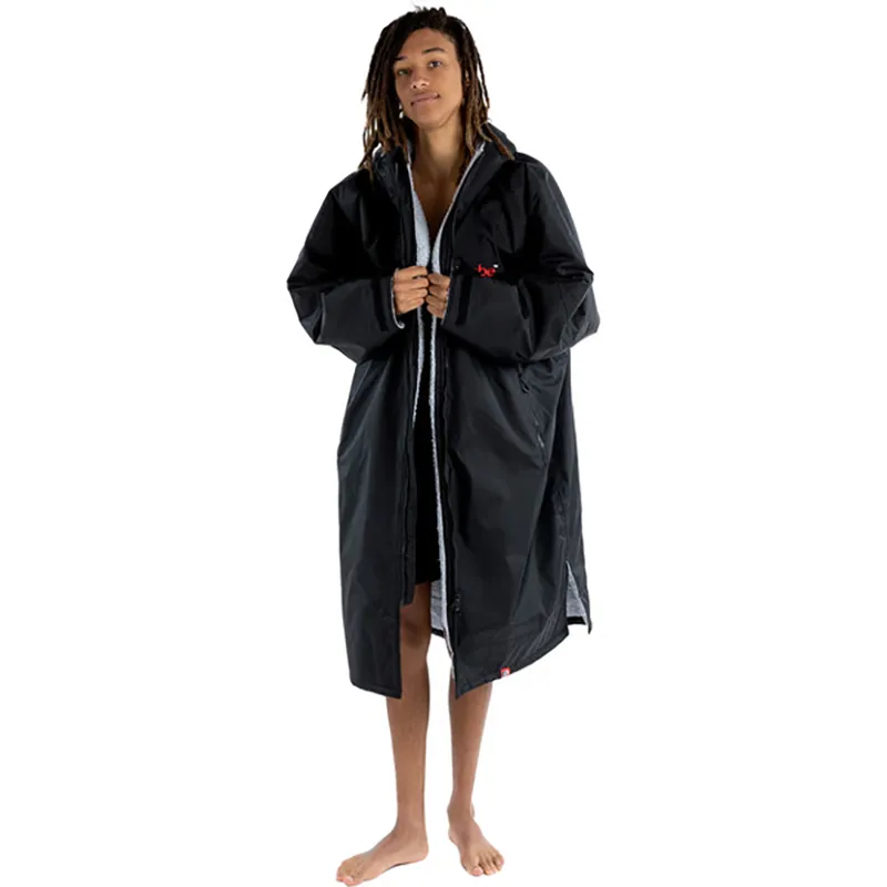 Dryrobe Adult Advance Long Sleeve Change Robe V3 S Black/Grey-1